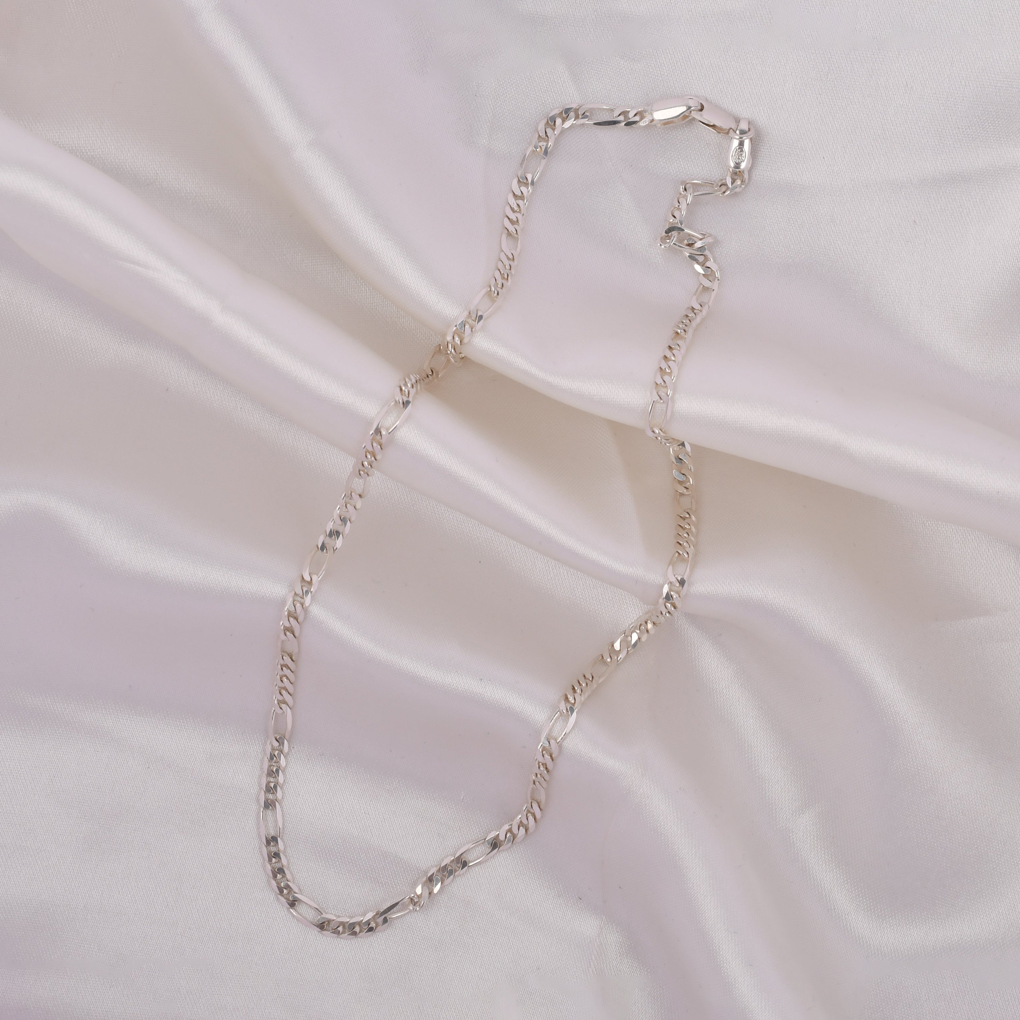 925 Sterling Silver Figaro Chain for Men