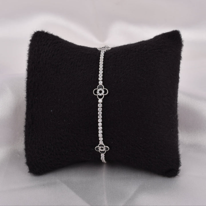 Clover 925 Silver Tennis Bracelet
