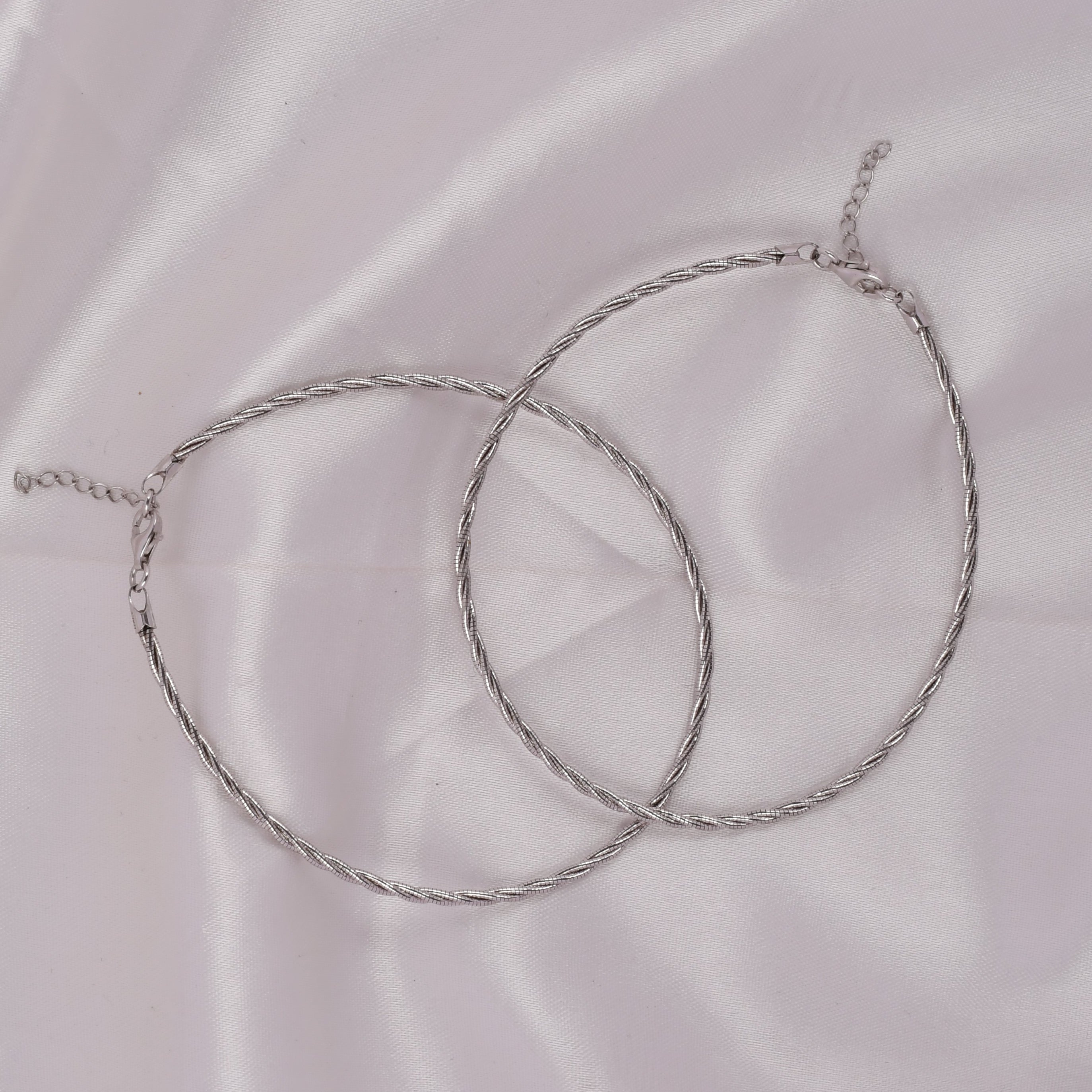 Twist Chain 925 Silver Anklet