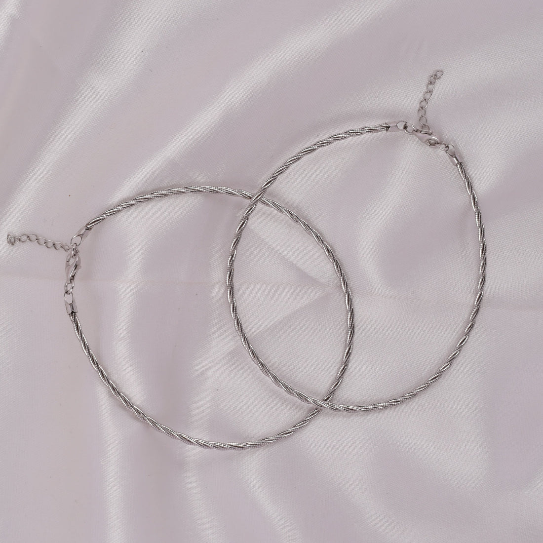 Twist Chain 925 Silver Anklet