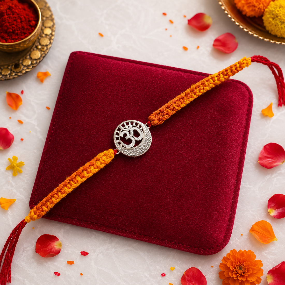 925 Silver Om Rakhi
