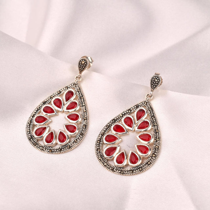 Red Teardrop Earrings