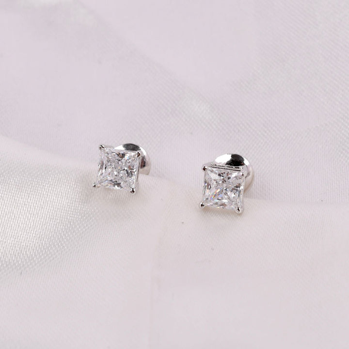 Square Swarovski 925 Silver Studs