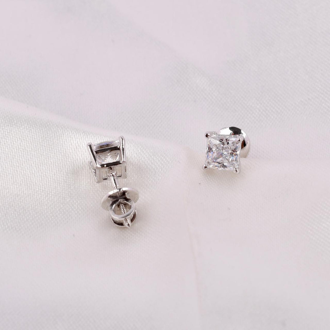 Square Swarovski 925 Silver Studs