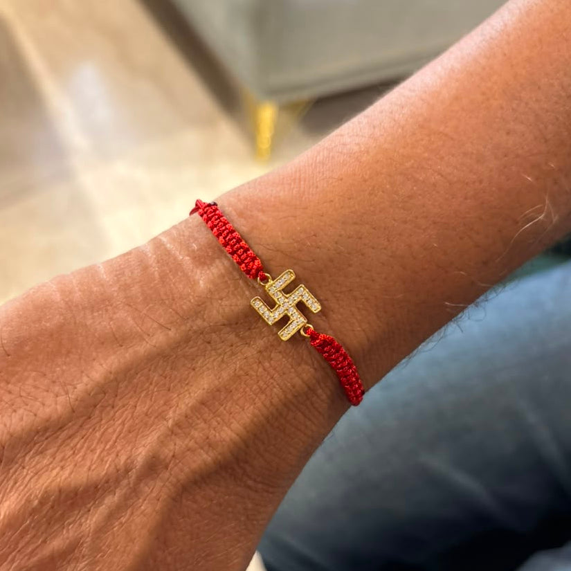 925 Silver Swastik Rakhi